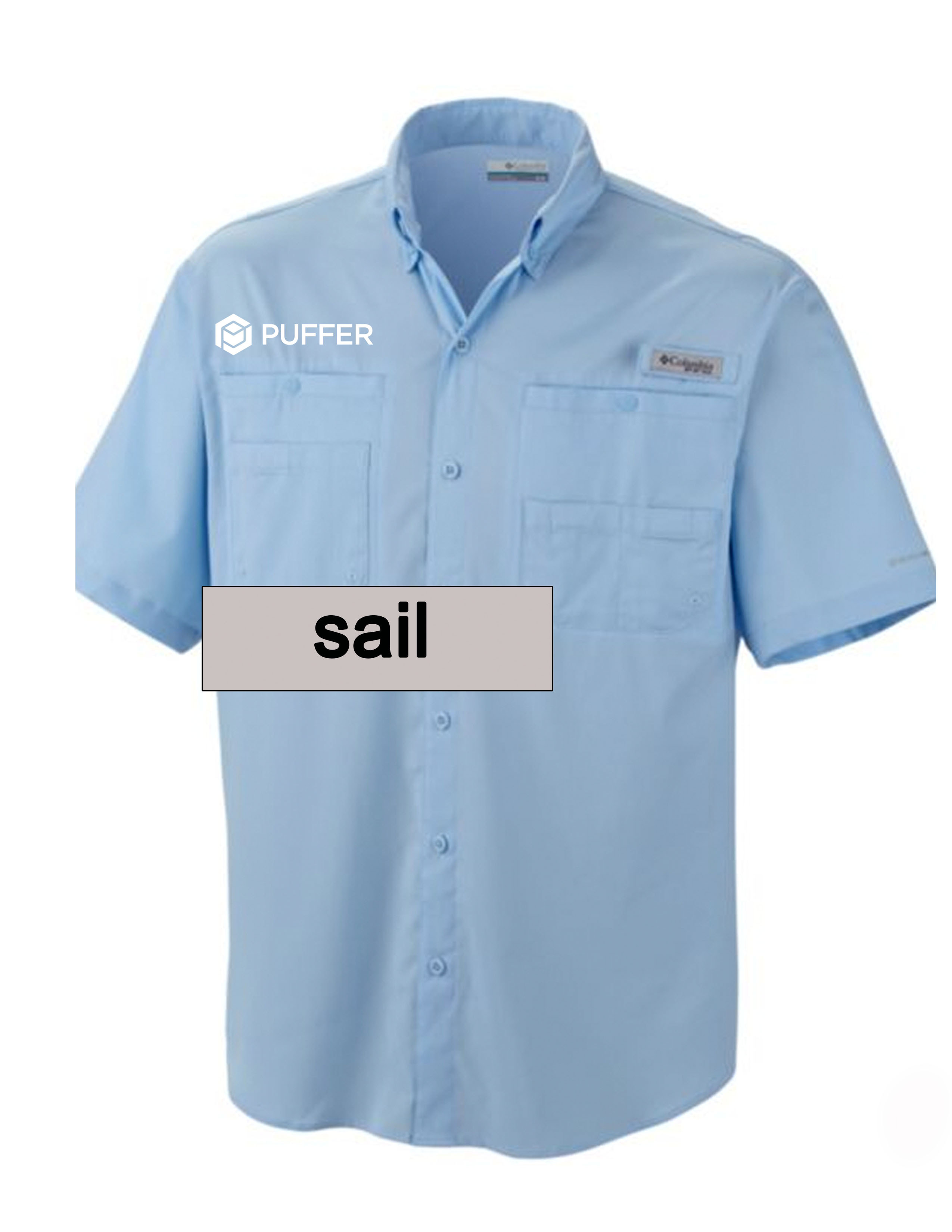 SAIL Columbia PFG fishing shirt (short sleeve with Puffer logo)